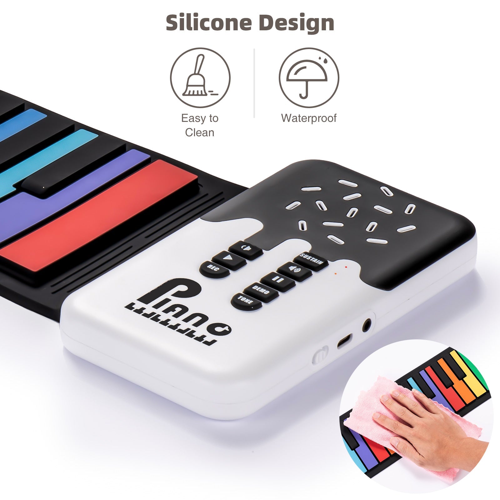 DJPeano's Enchanting 49-Key Electric Foldable Portable Keyboard Piano - Unleash Your Inner Musician!