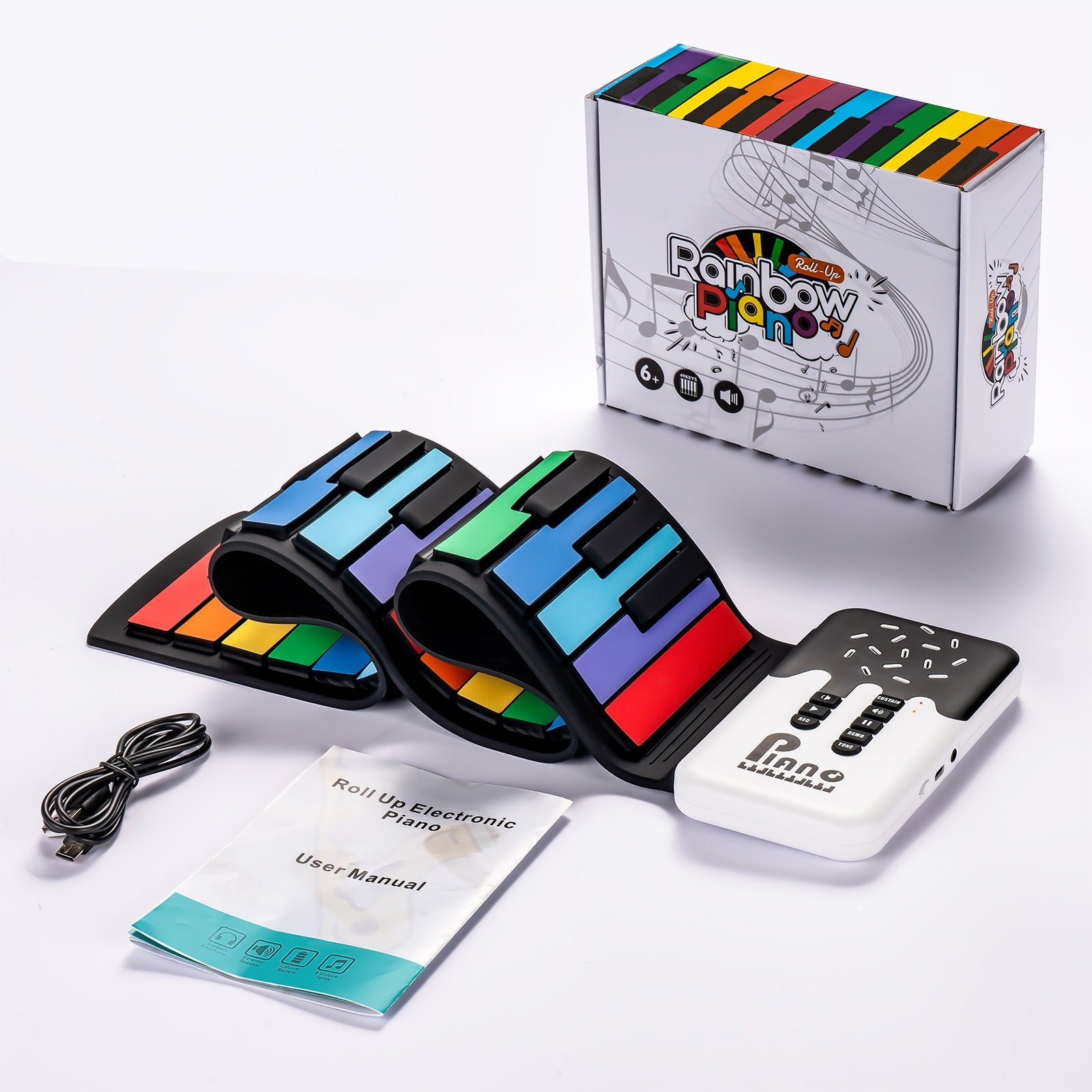 DJPeano's Enchanting 49-Key Electric Foldable Portable Keyboard Piano - Unleash Your Inner Musician!